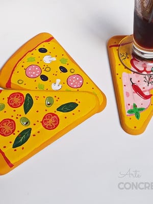 Porta-copos pizza (o trio)