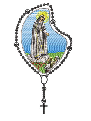 Matriz bordado nossa senhora de fátima rosário