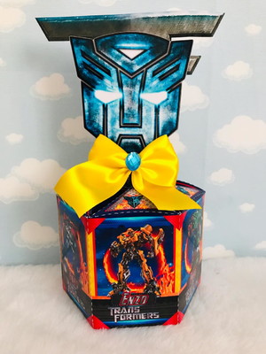 Centro de mesa transformers sextavado