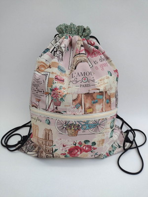 Mochila saco g semi impermeável com alça preta