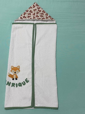 Toalha banho capuz bebê personalizada