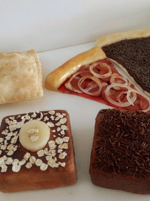 Réplicas de alimentos - kit com 30 alimentos (a escolher)