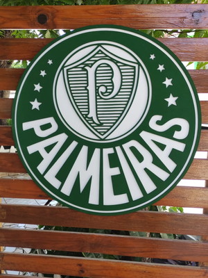 Escudo palmeira's em alto relevo 50cm