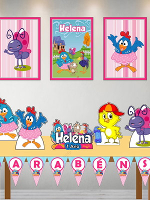 Kit festa só um bolinho galinha pintadinha menina