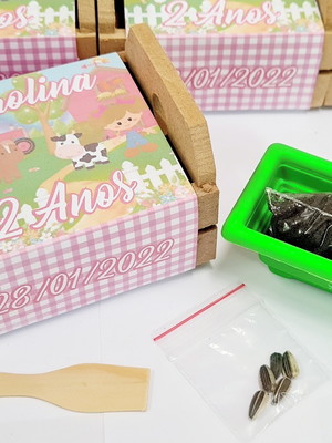 Lembrança cultivo caixote com cinta
