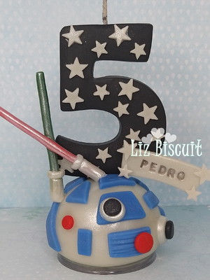 Vela star wars com nome! liz biscuit