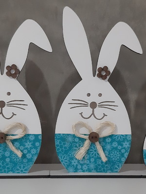 Trio de coelhos mdf