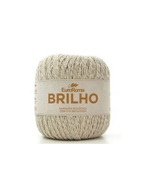 Barbante euroroma brilho 400g - cru/ouro 100