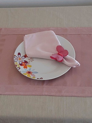Jogo americano rosa/ 2 lugares americano