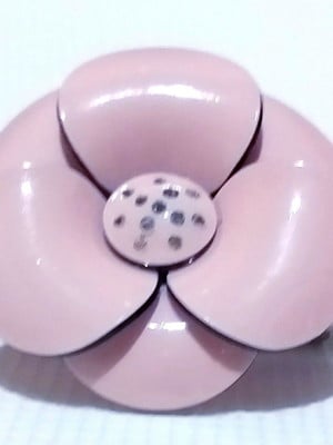 Presilha de resina flor com strass