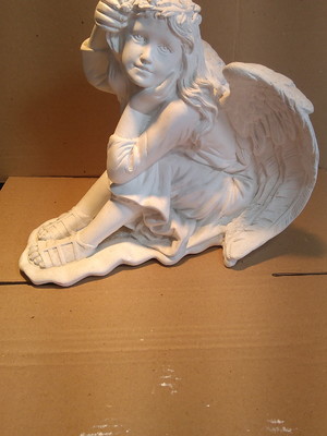 Escultura fada imagem da fadinha em gesso cru para pintar