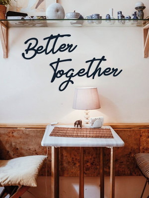 Kit de quadros vazados better together mdf