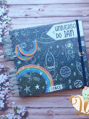 Livro do bebê galáxia menino
