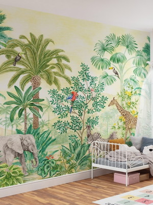 Papel de parede floresta animais safari adcorista 186eca4