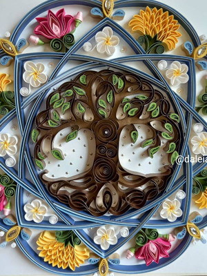 Mandala da prosperidade em paper quilling