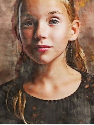 Retrato em aquarela para decorar 84cm x 60cm