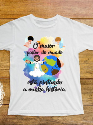 Camiseta infantil o maior pintor do mundo