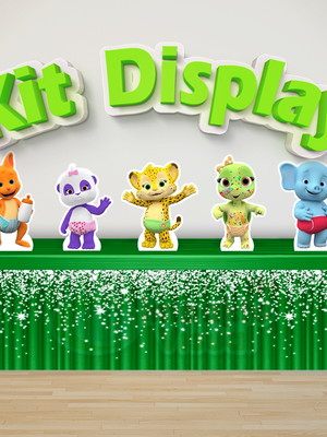 Kit display toten de mesa mdf festa de palavras