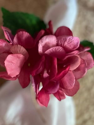 Porta guardanapo hortênsias rosa