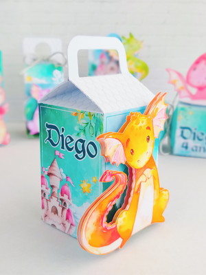 Caixa milk com alça dragão