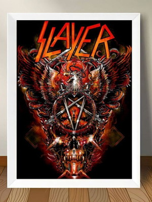 Quadro decorativo banda slayer rock n roll