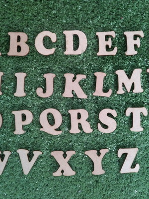 Alfabeto mdf 3mm cru
