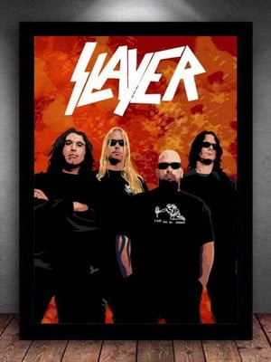 Quadro decorativo banda slayer rock n roll
