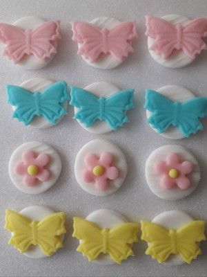 Aplique brigadeiro borboletas