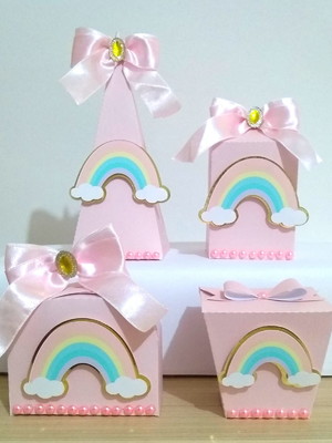 Kit luxo arco íris 36 peças