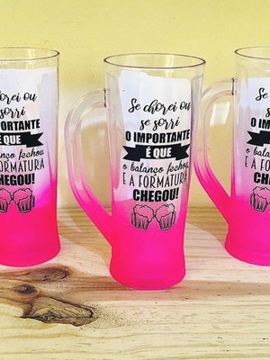 Kit 100 caneca long drink degradê personalizado promoção