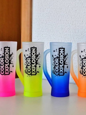 Kit 100 caneca long drink degradê personalizado promoção