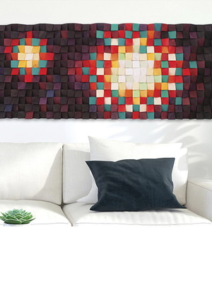 Mosaico moderno suspensão geométrica cubista