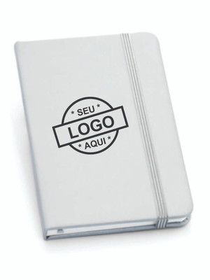 Caderno tipo moleskini personalizado sem pauta formato 14x21