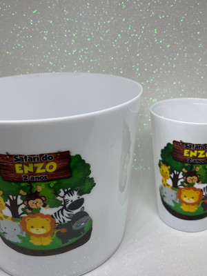 Kit balde de pipoca com copo 300ml sem tampa