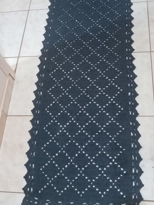 Passadeira quadrados diagonal. e um tapete de porta ( jogo)