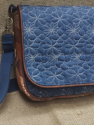 Bolsa jeans transversal