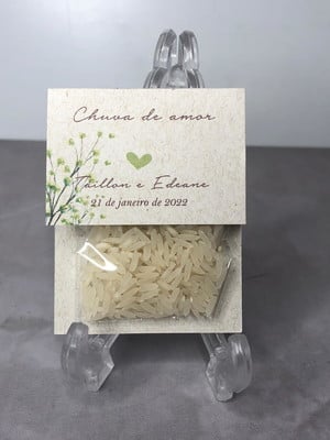 Chuva de arroz personalizada