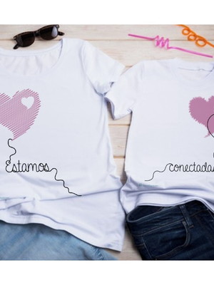 Camiseta t-shirt tal mãe tal filha - estamos conectados