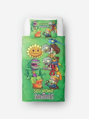 Lençol plants vs zombies personalizado