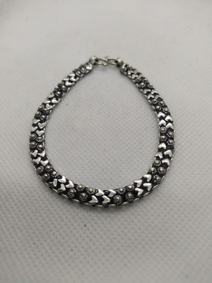 Pulseira pikun corações 6mm prata 925