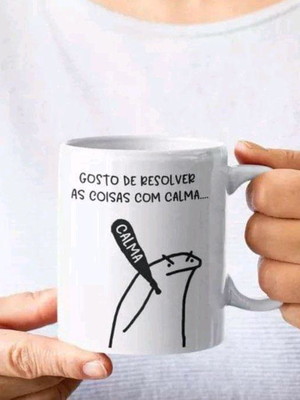 Caneca flork sincero gosto de resolver as coisas com calma