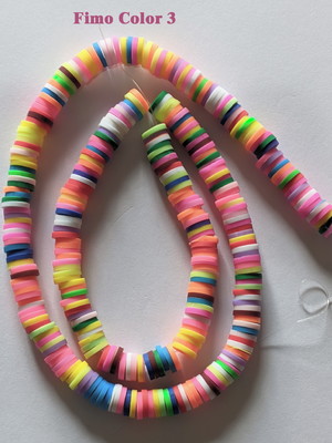 Fio de fimo 06 mm 38 cm, colorido 03 - cores do verão.