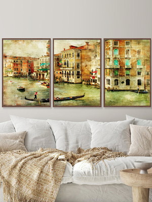 Quadros decorativos ilustração veneza itália composição