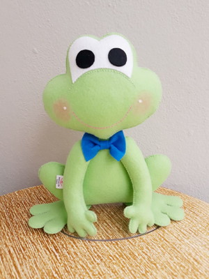 Sapo em feltro jardim encantado decoração festa nicho