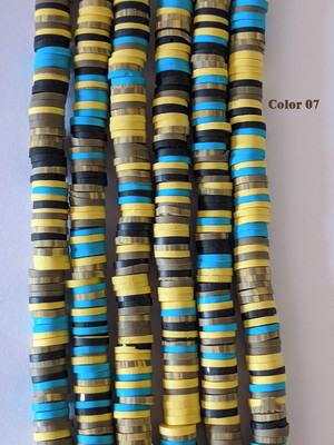 Fio de fimo 06 mm 38 cm, colorido 07 - cores do verão.