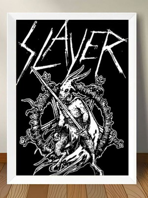 Quadro decorativo banda slayer rock n roll