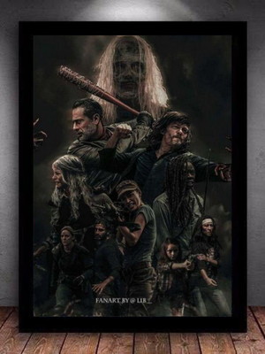 Quadro decorativo guerra alfa the walking dead