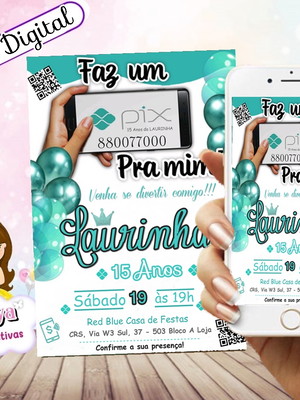 Convite digital pix - faz um pix para mim