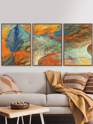 Quadros coloridos abstratos trio moderno lançamento