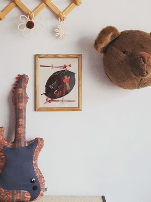 Cabeça de urso em pelúcia